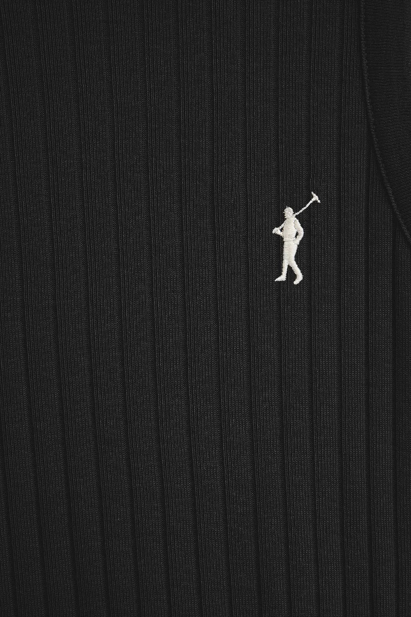 Camiseta sin mangas negra de canalé con corte slim y bordado Rigby Go - Image 7
