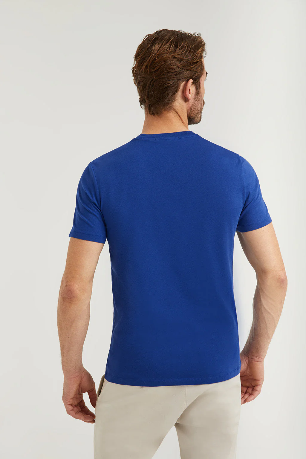 Camiseta básica azul royal de algodón con logo Rigby Go - Image 5