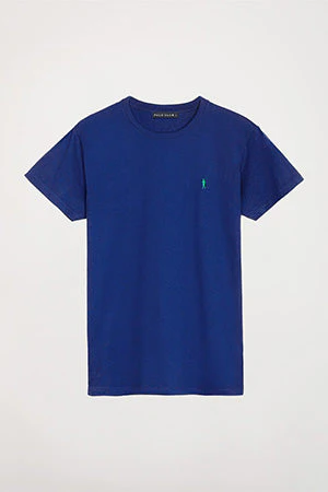 Camiseta básica azul royal de algodón con logo Rigby Go - Image 7