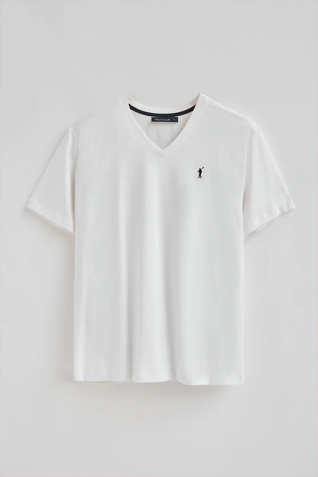 Camiseta blanca con cuello pico y bordado Rigby Go - Image 5