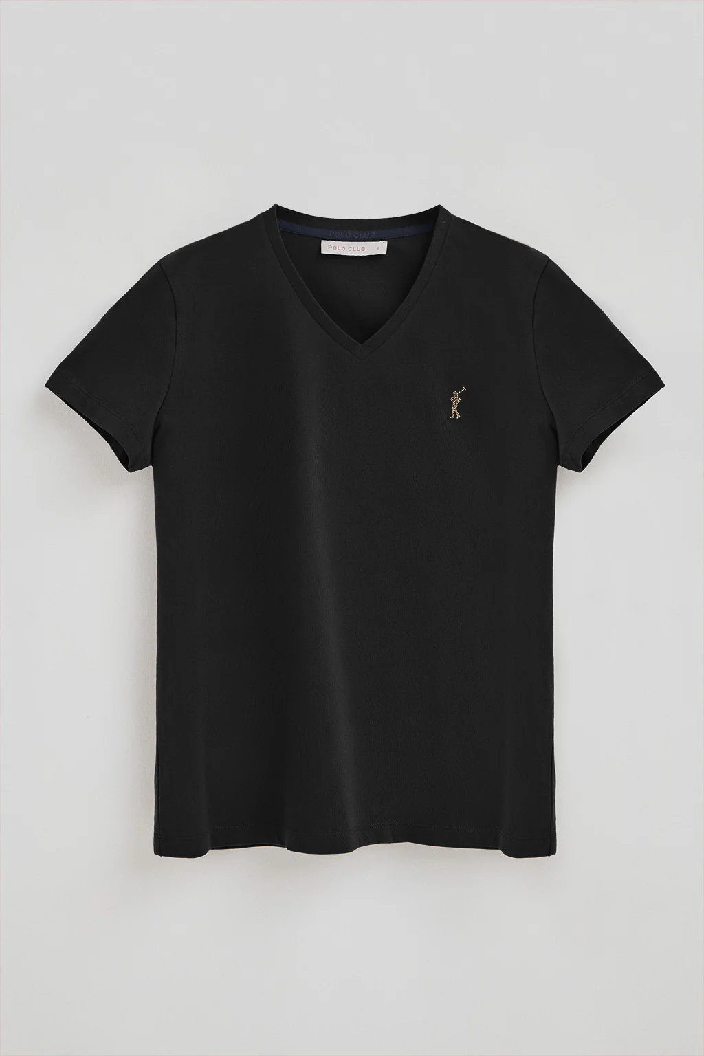 Camiseta negra con cuello de pico y logo Rigby Go Gold - Image 5