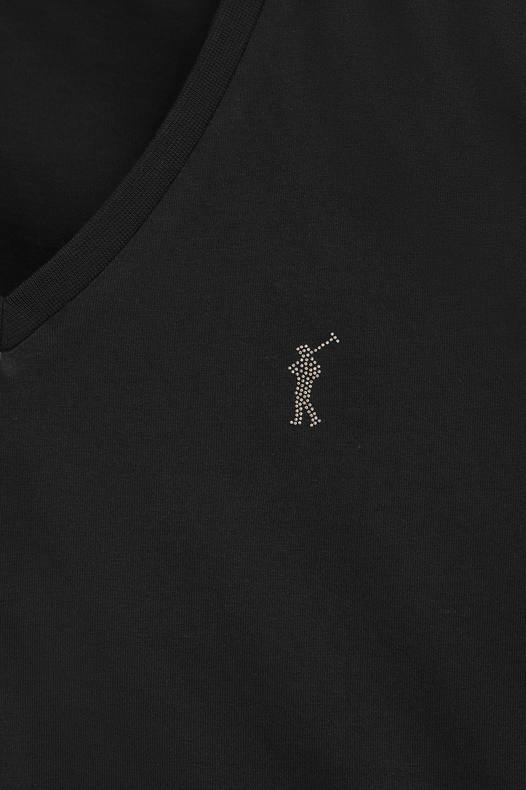 Camiseta negra con cuello de pico y logo Rigby Go Gold - Image 6