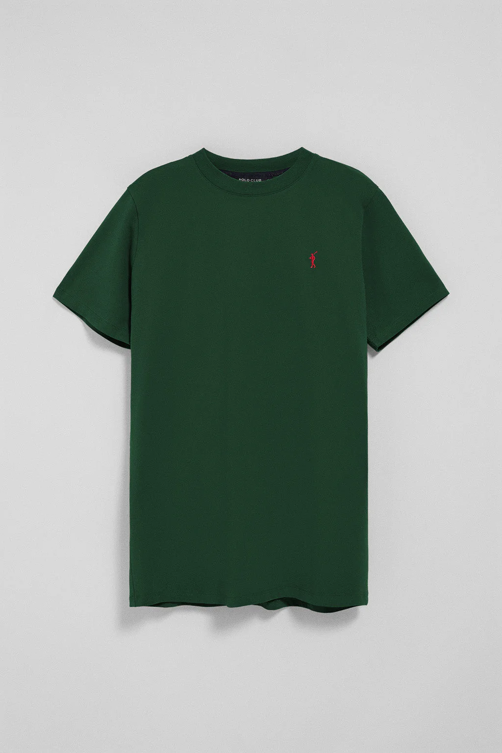 Camiseta verde botella con cuello redondo y logo bordado Rigby Go - Image 8