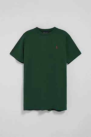 Camiseta verde botella con cuello redondo y logo bordado Rigby Go - Image 9