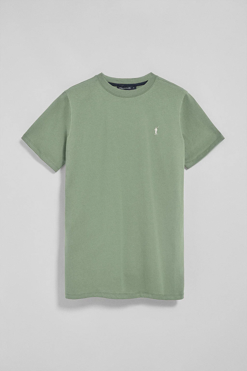 Camiseta color verde jade con cuello redondo y logo bordado Rigby Go - Image 5