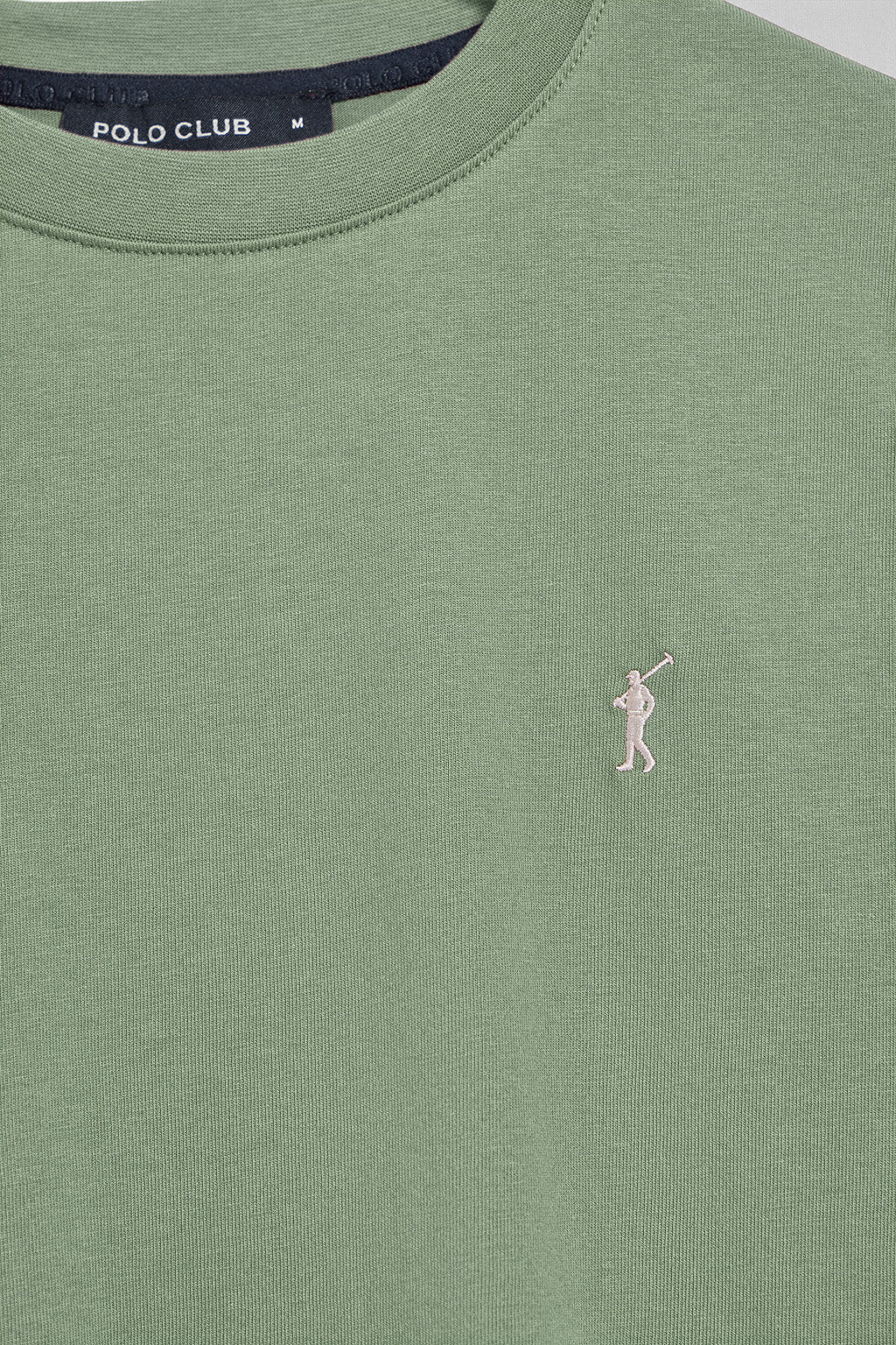 Camiseta color verde jade con cuello redondo y logo bordado Rigby Go - Image 6