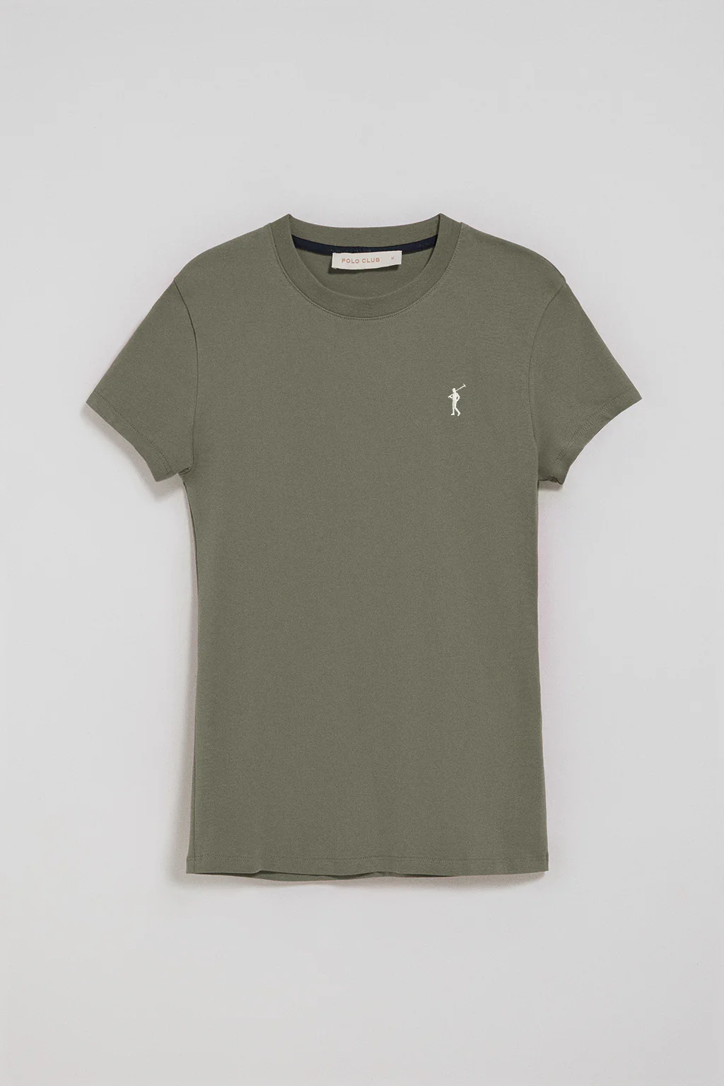 Camiseta verde militar de manga corta con logo bordado Rigby Go - Image 5