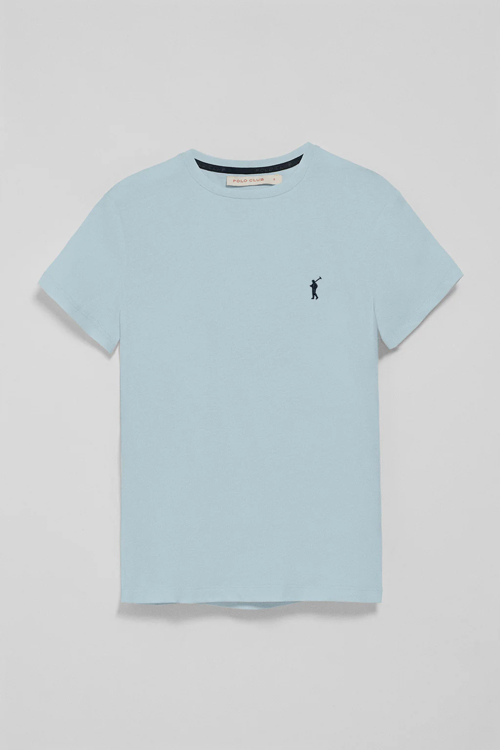 Camiseta azul claro de cuello redondo con bordado Rigby Go - Image 6