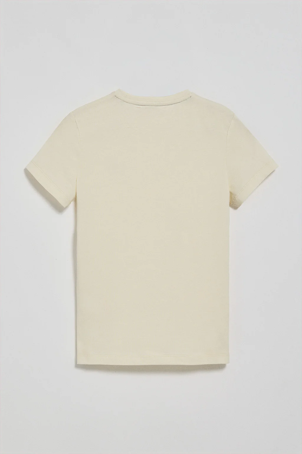 Camiseta color crudo de cuello redondo con bordado Rigby Go - Image 9