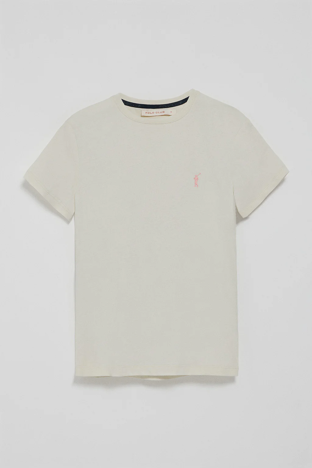 Camiseta gris claro de cuello redondo con bordado Rigby Go - Image 5