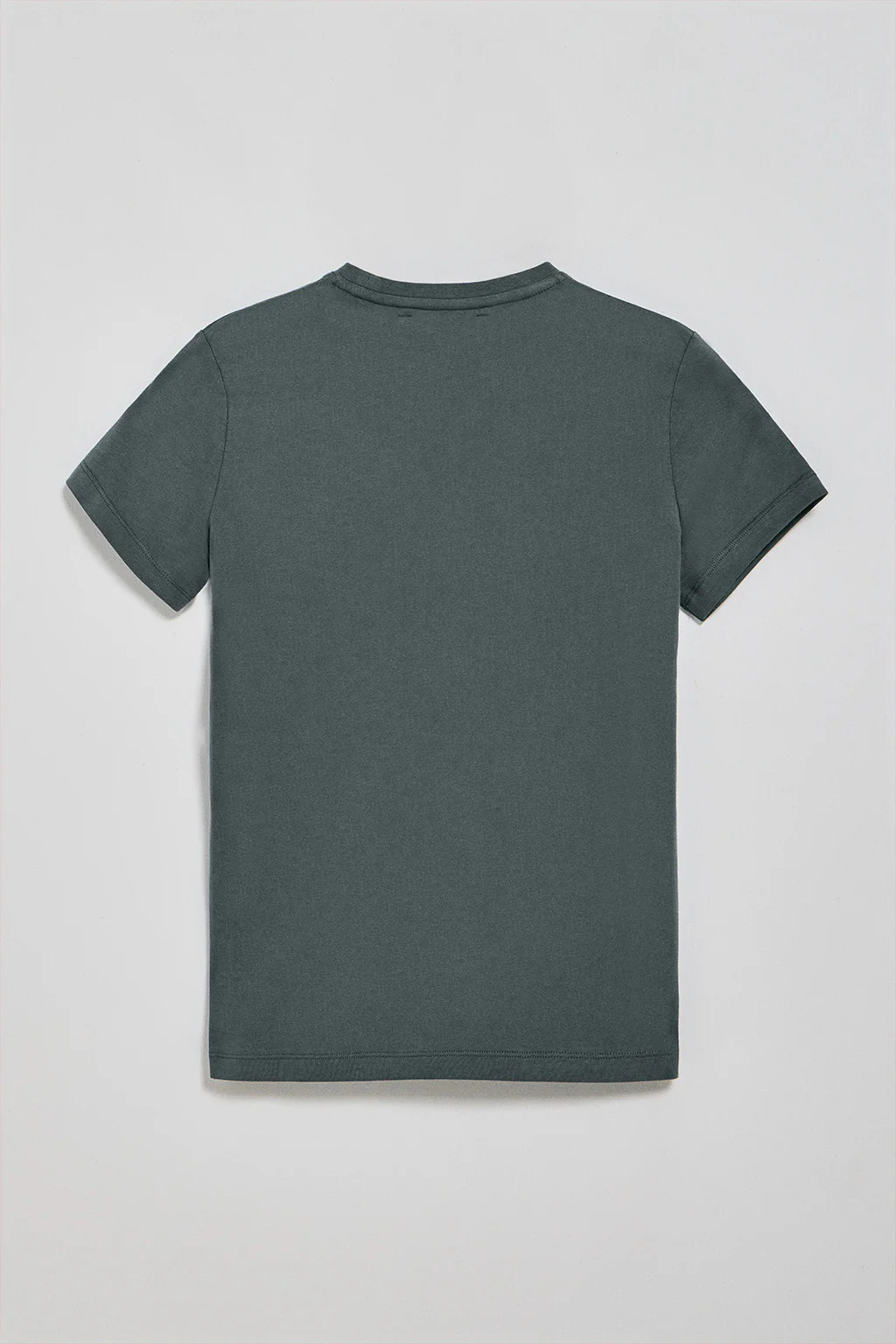 Camiseta gris piedra de cuello redondo con bordado Rigby Go - Image 9