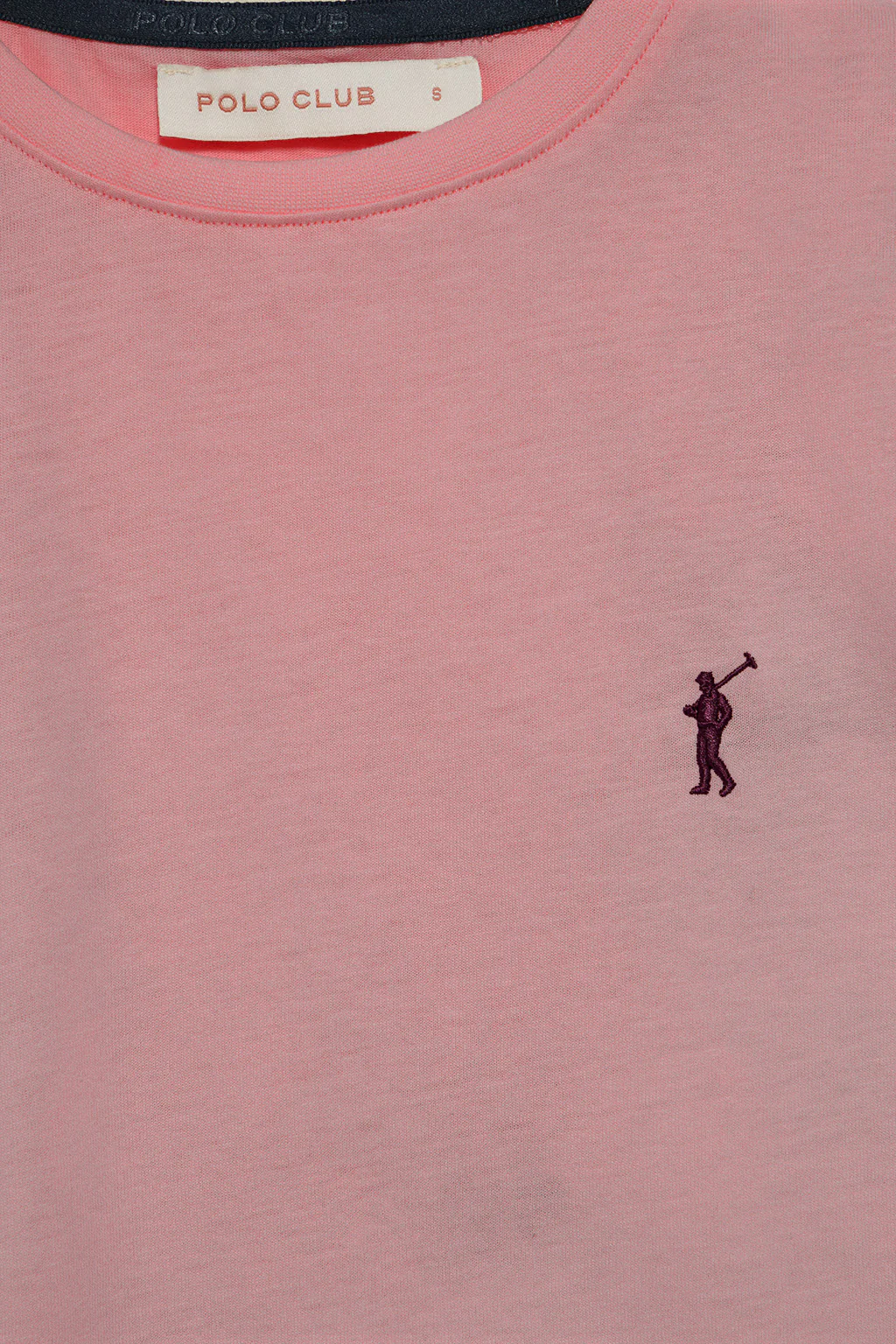 Camiseta rosa empolvado de cuello redondo con bordado Rigby Go - Image 9