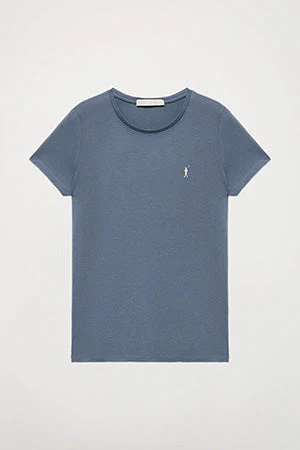 Camiseta básica denim blue de manga corta con logo Rigby Go - Image 10