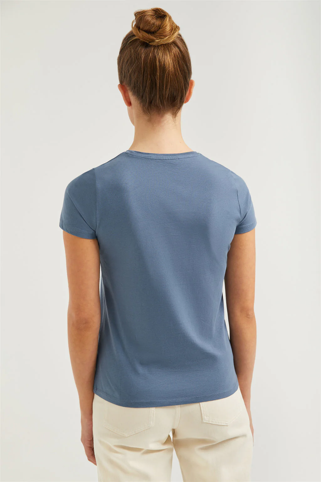 Camiseta básica denim blue de manga corta con logo Rigby Go - Image 6