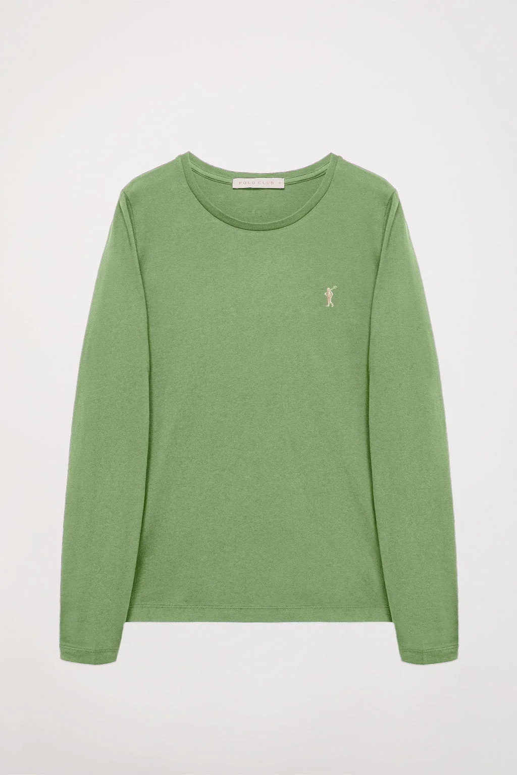 Camiseta básica de manga larga verde lodo con logo Rigby Go - Image 6