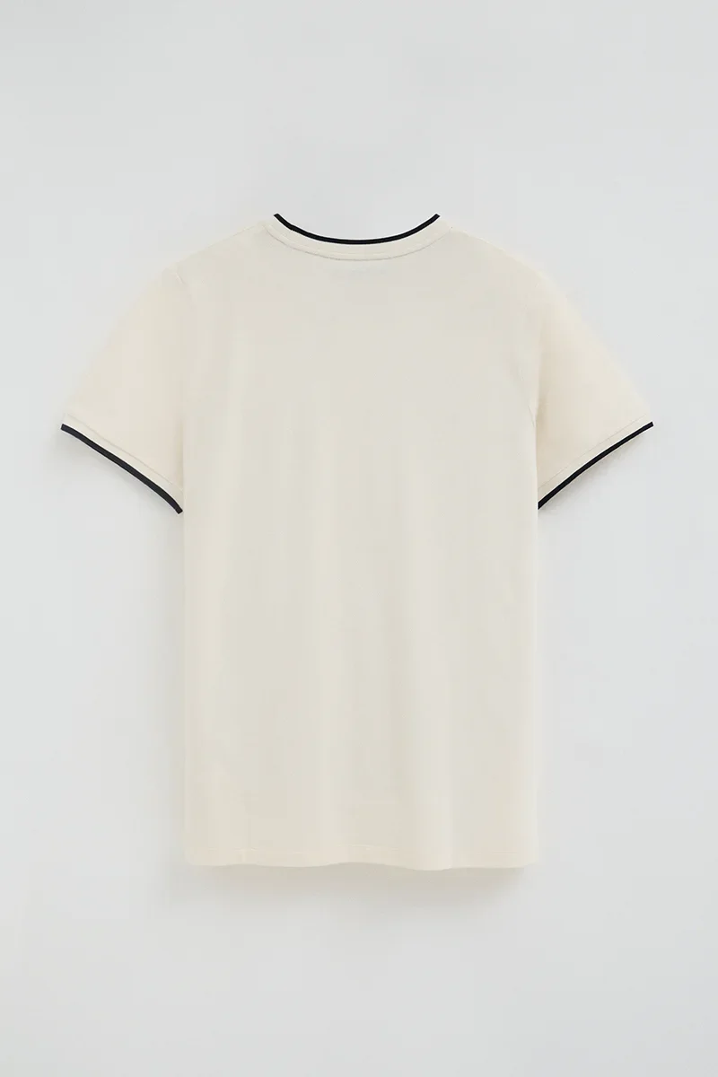 Camiseta color crudo de tejido pique con logo Rigby Go - Image 7