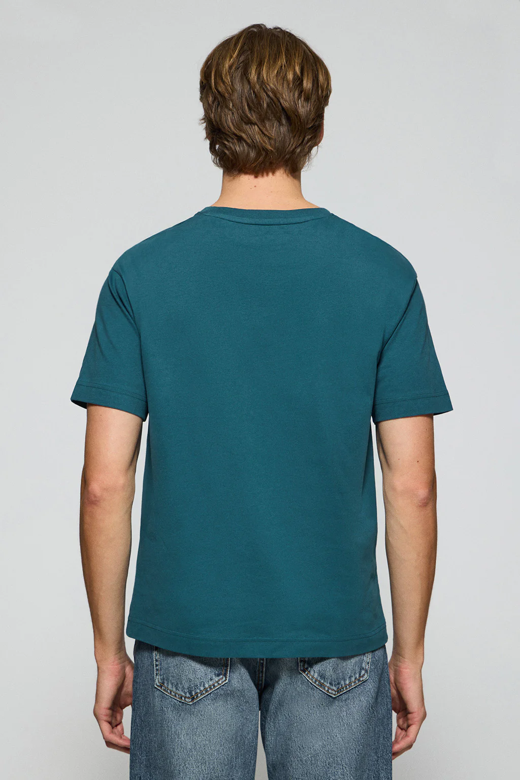 Camiseta azul de manga corta y cuello redondo con logotipo Polo Club - Image 4