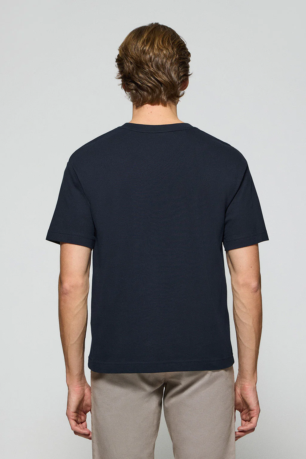 Camiseta azul marino de manga corta y cuello redondo con logotipo Polo Club - Image 5