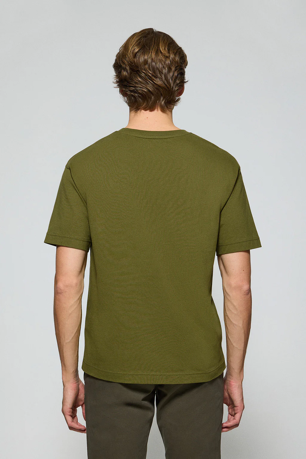 Camiseta verde caqui de manga corta y cuello redondo con logotipo Polo Club - Image 5