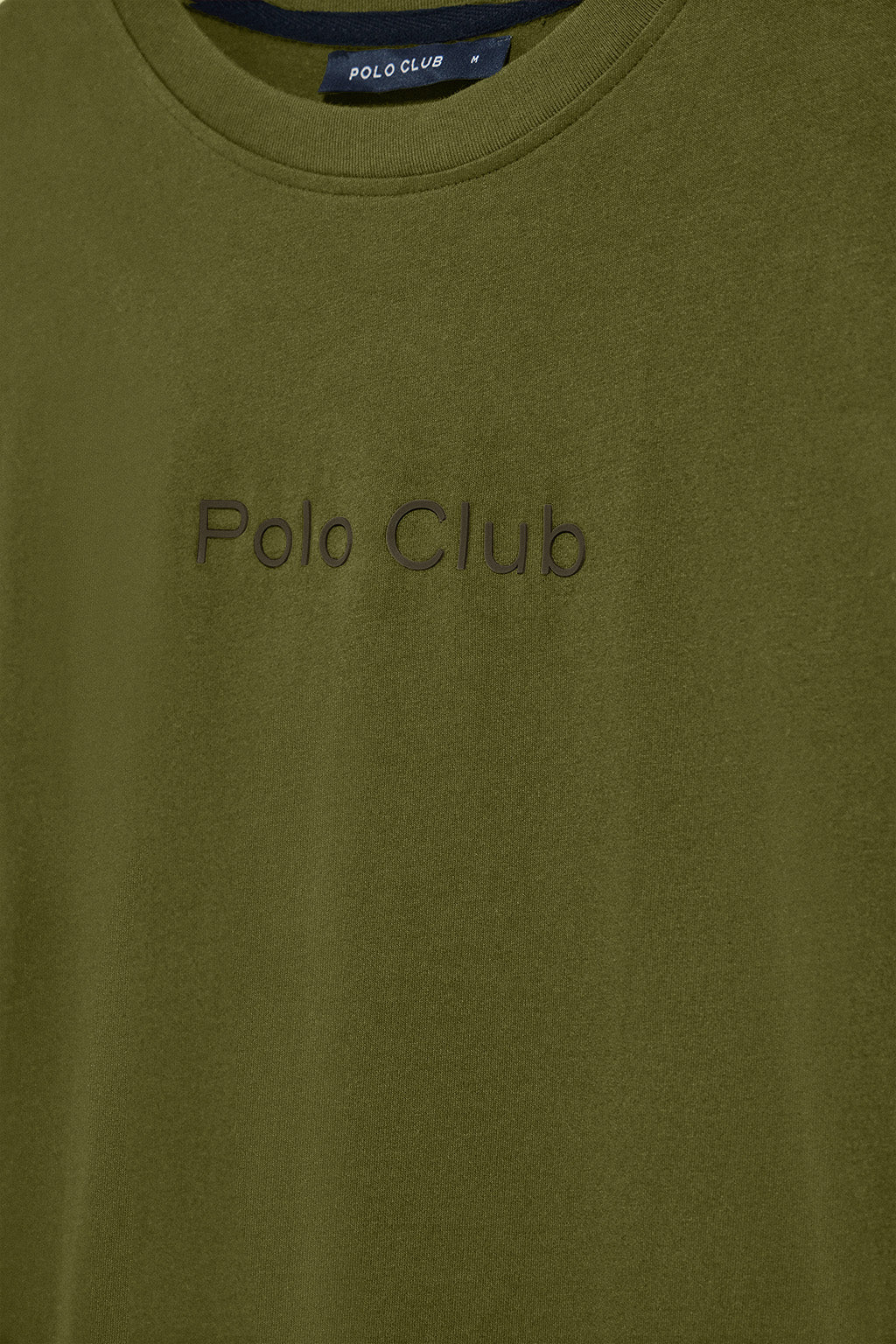 Camiseta verde caqui de manga corta y cuello redondo con logotipo Polo Club - Image 7