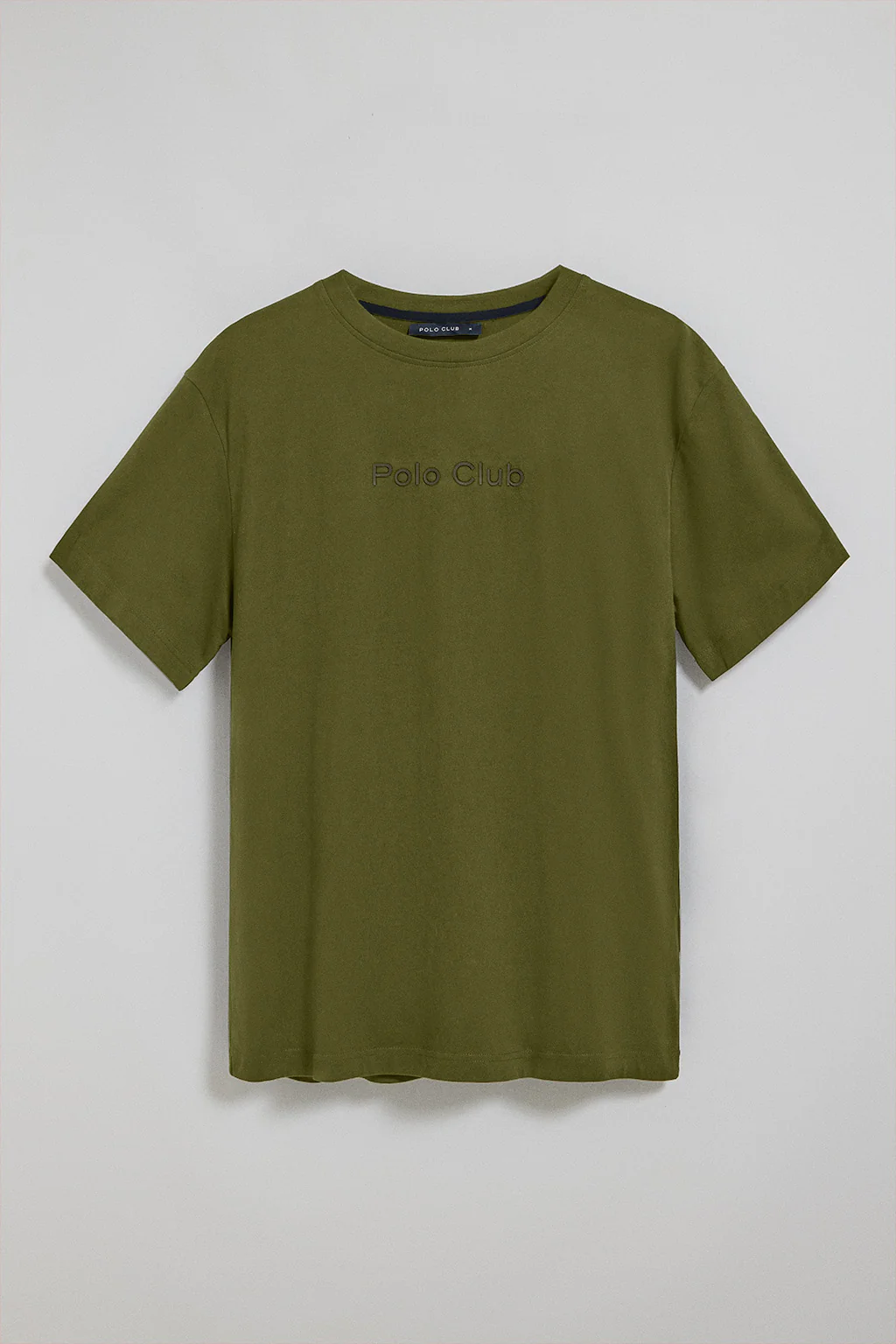 Camiseta verde caqui de manga corta y cuello redondo con logotipo Polo Club - Image 9