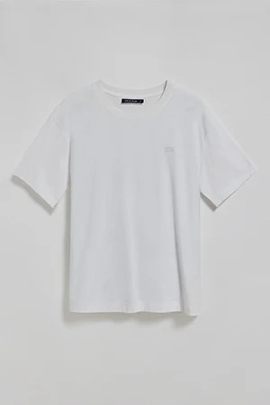 Camiseta blanca de cuello redondo con logo engomado Polo Club - Image 5