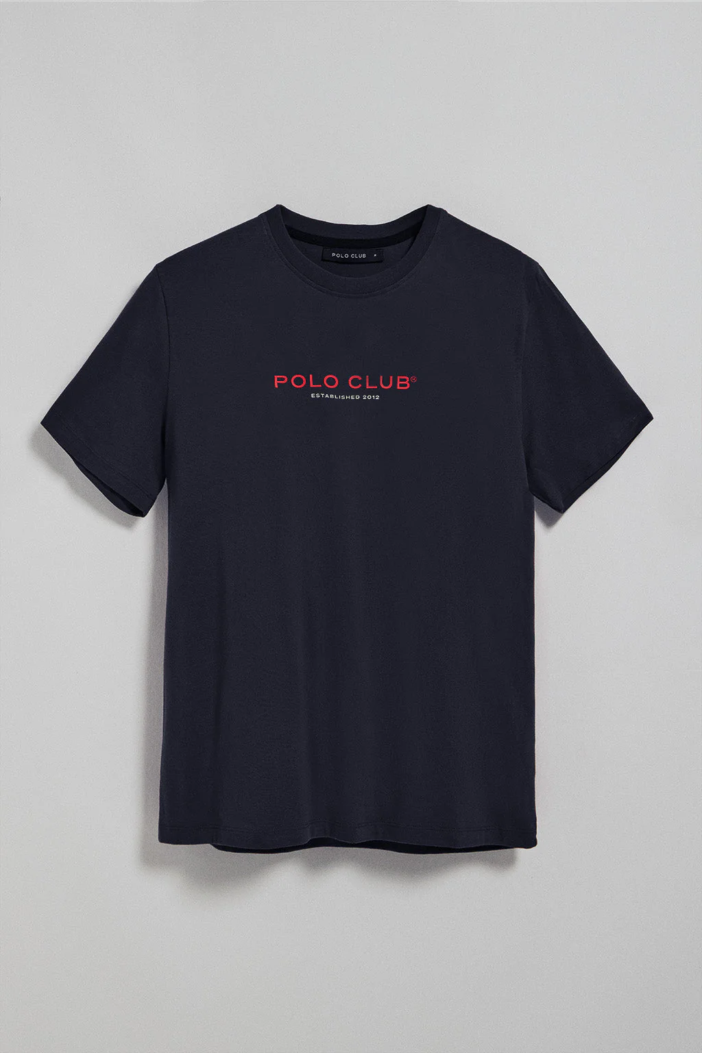 Camiseta azul marino de cuello redondo con logotipo engomado Polo Club - Image 9