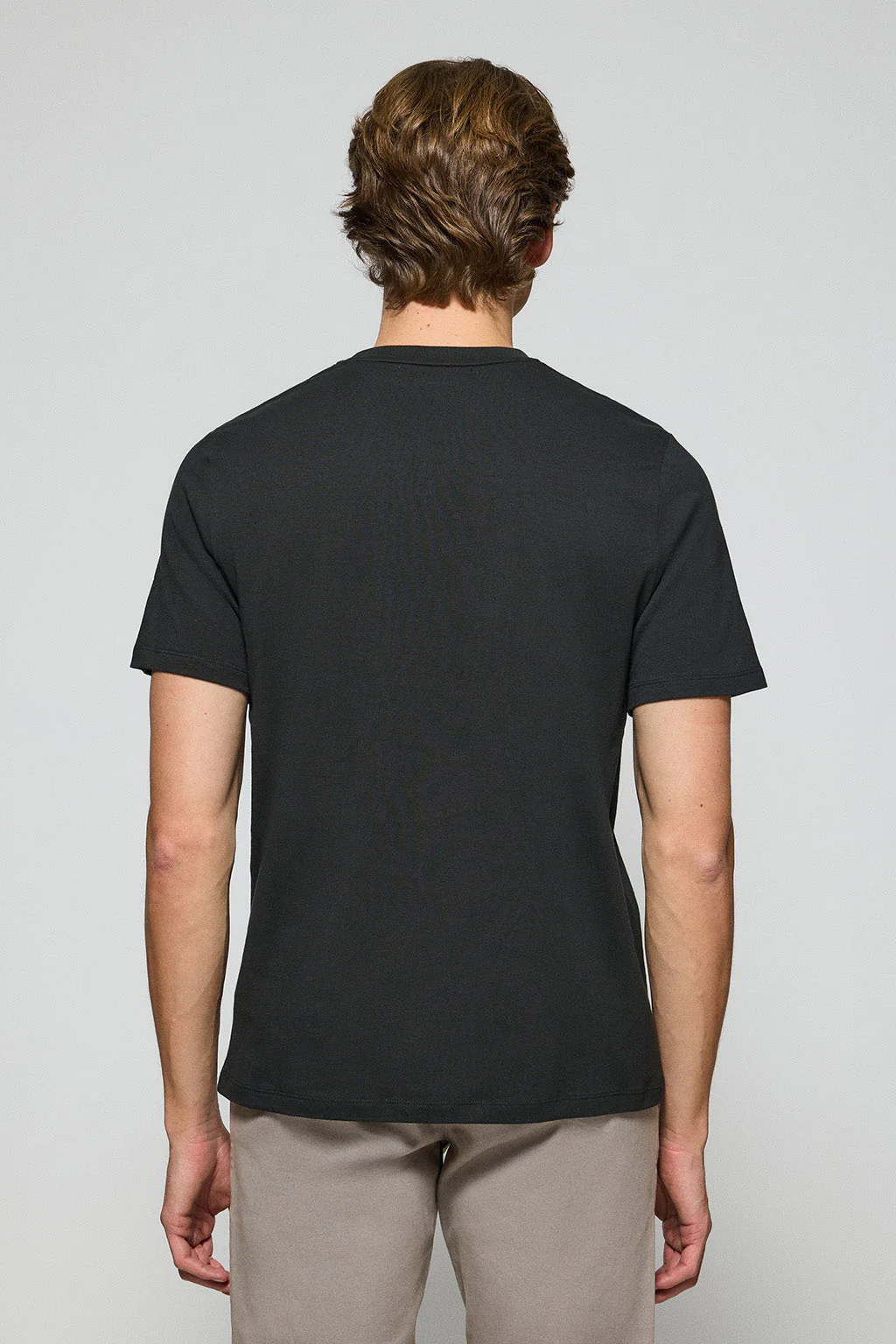 Camiseta negra de cuello redondo con logotipo engomado Polo Club - Image 2