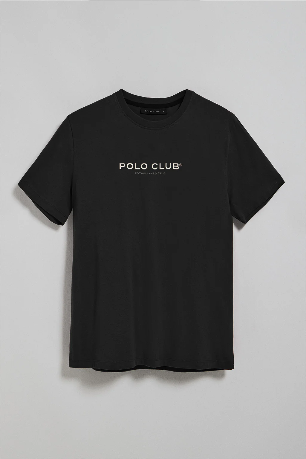 Camiseta negra de cuello redondo con logotipo engomado Polo Club - Image 9