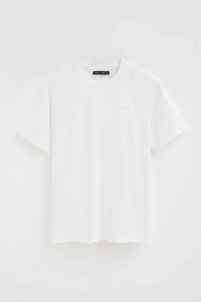 Camiseta blanca de corte holgado con parche Polo Club - Image 6