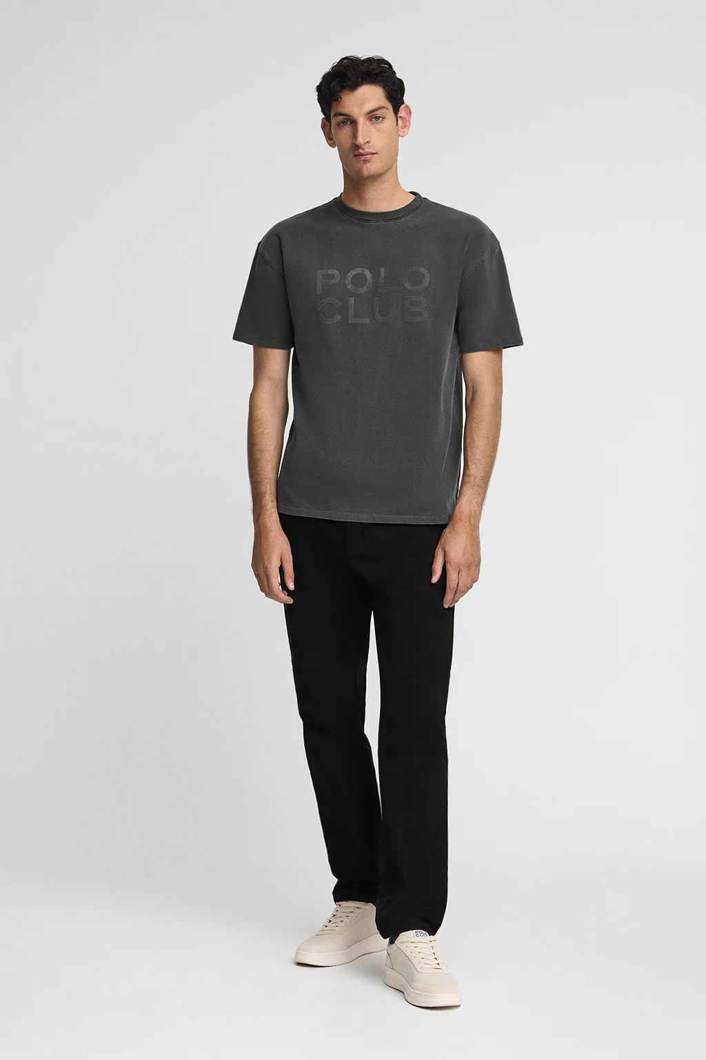 Camiseta Tarak gris oscuro con logo Polo Club - Image 4