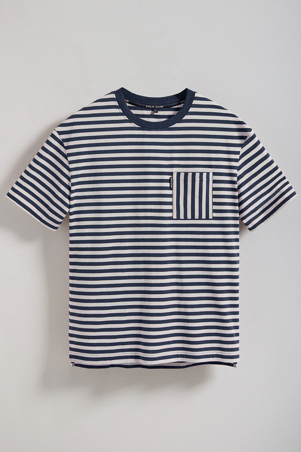Camiseta de rayas azul y blanca marineras y bolsillo Timothee con detalle Polo Club - Image 12