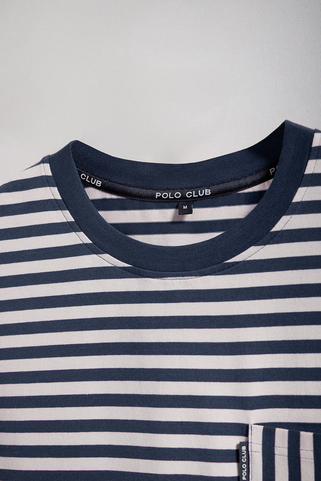 Camiseta de rayas azul y blanca marineras y bolsillo Timothee con detalle Polo Club - Image 9