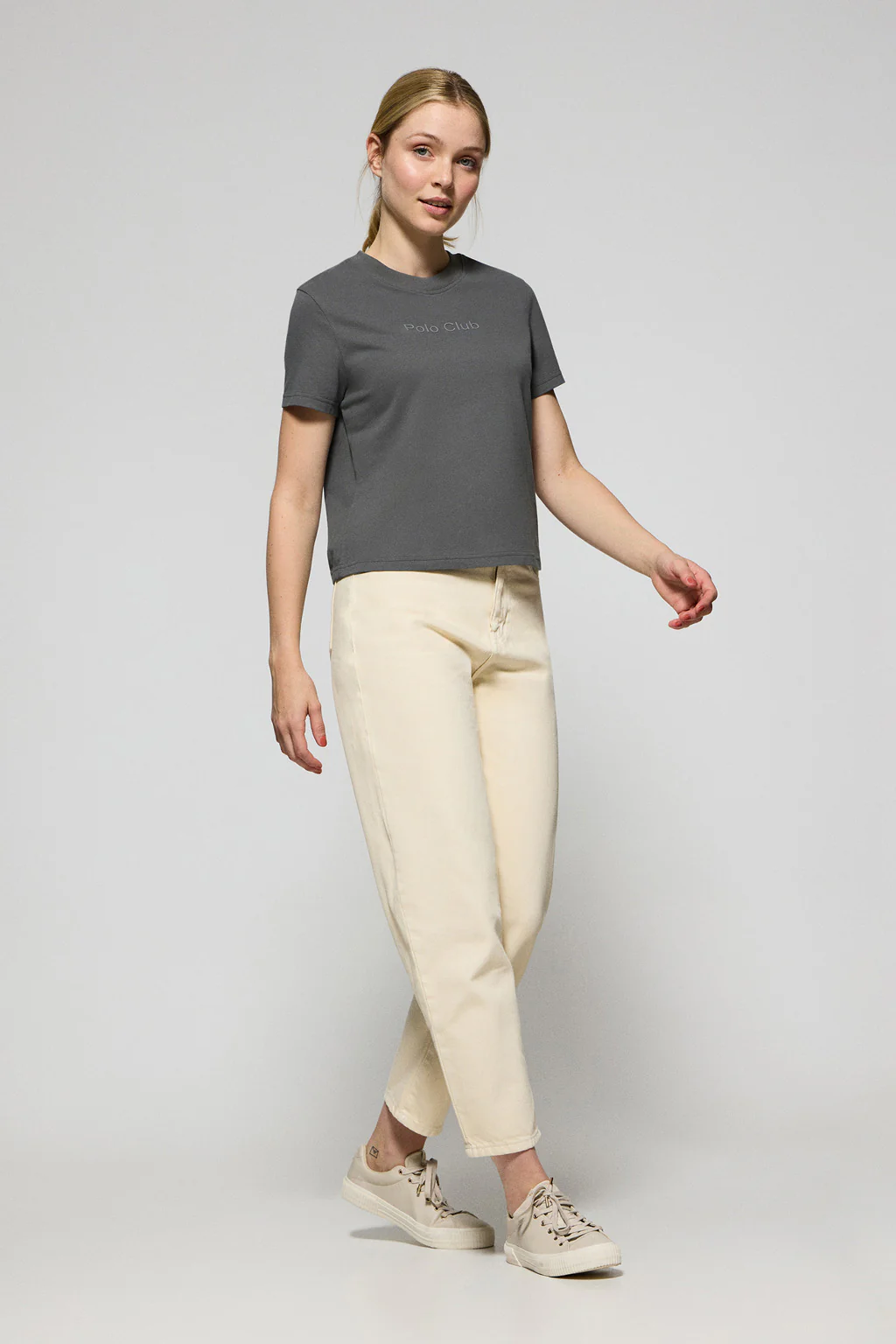 Camiseta Tori color asfalto con logo Minimal Combo Polo Club - Image 3