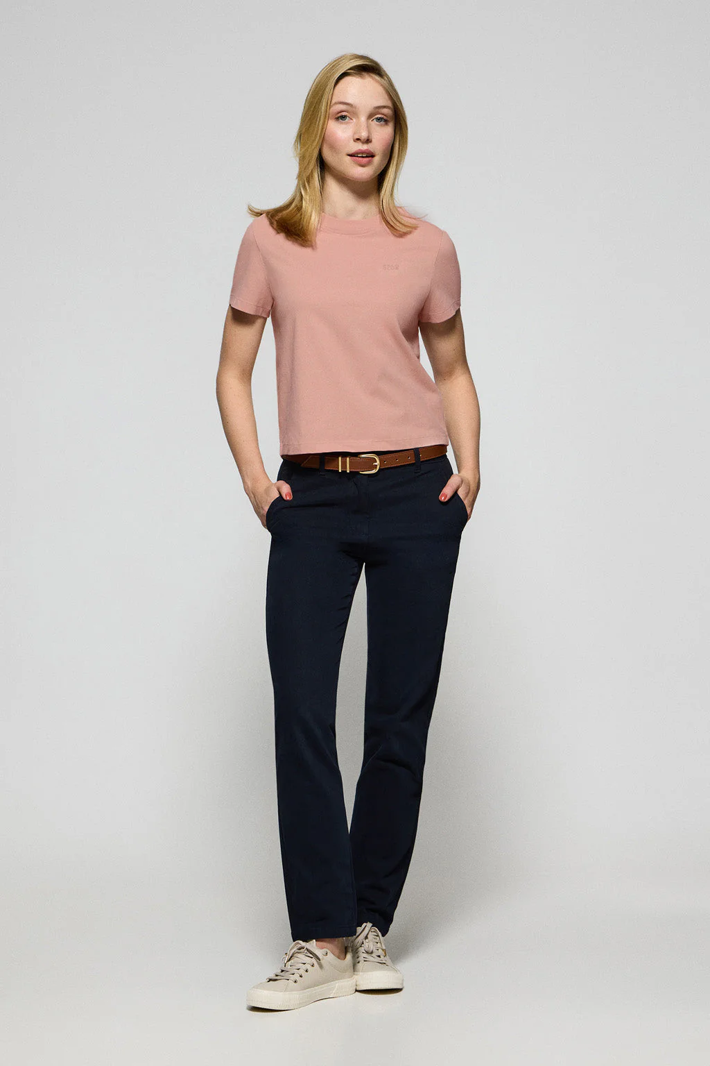 Camiseta Tori rosa palo con print engomado Polo Club - Image 4
