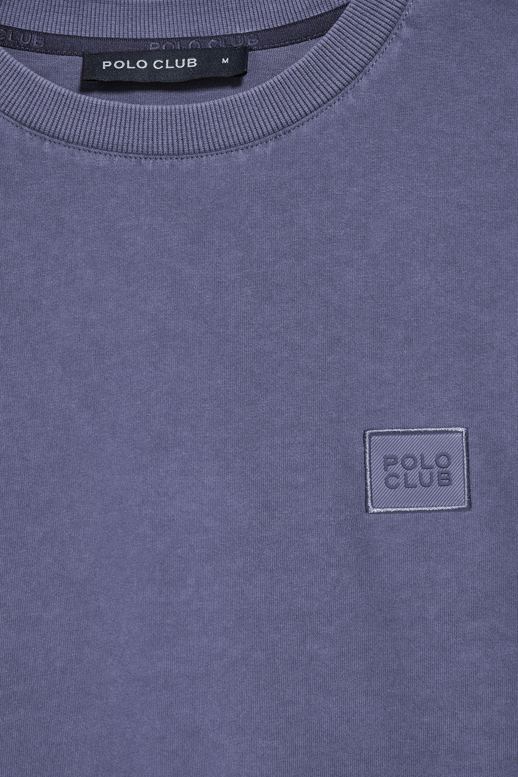 Camiseta azul océano garment dye con logo engomado Polo Club - Image 10