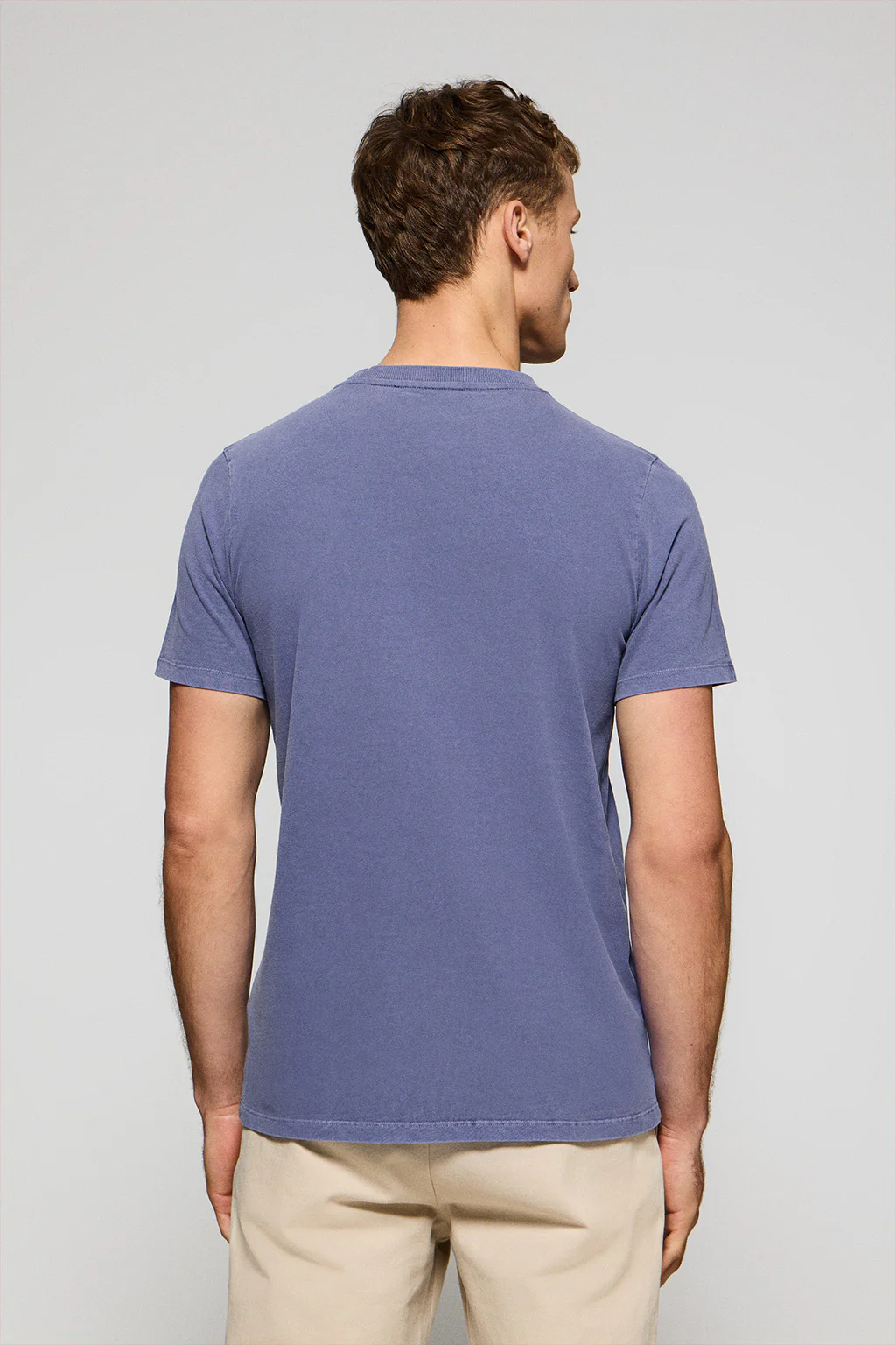 Camiseta azul océano garment dye con logo engomado Polo Club - Image 2