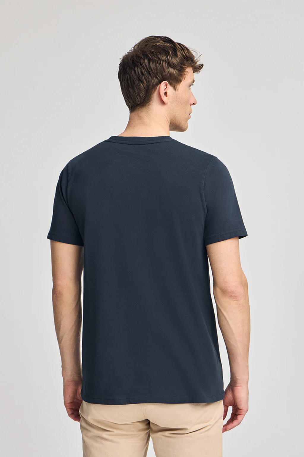 Camiseta azul marino garment dye con detalle Polo Club - Image 5