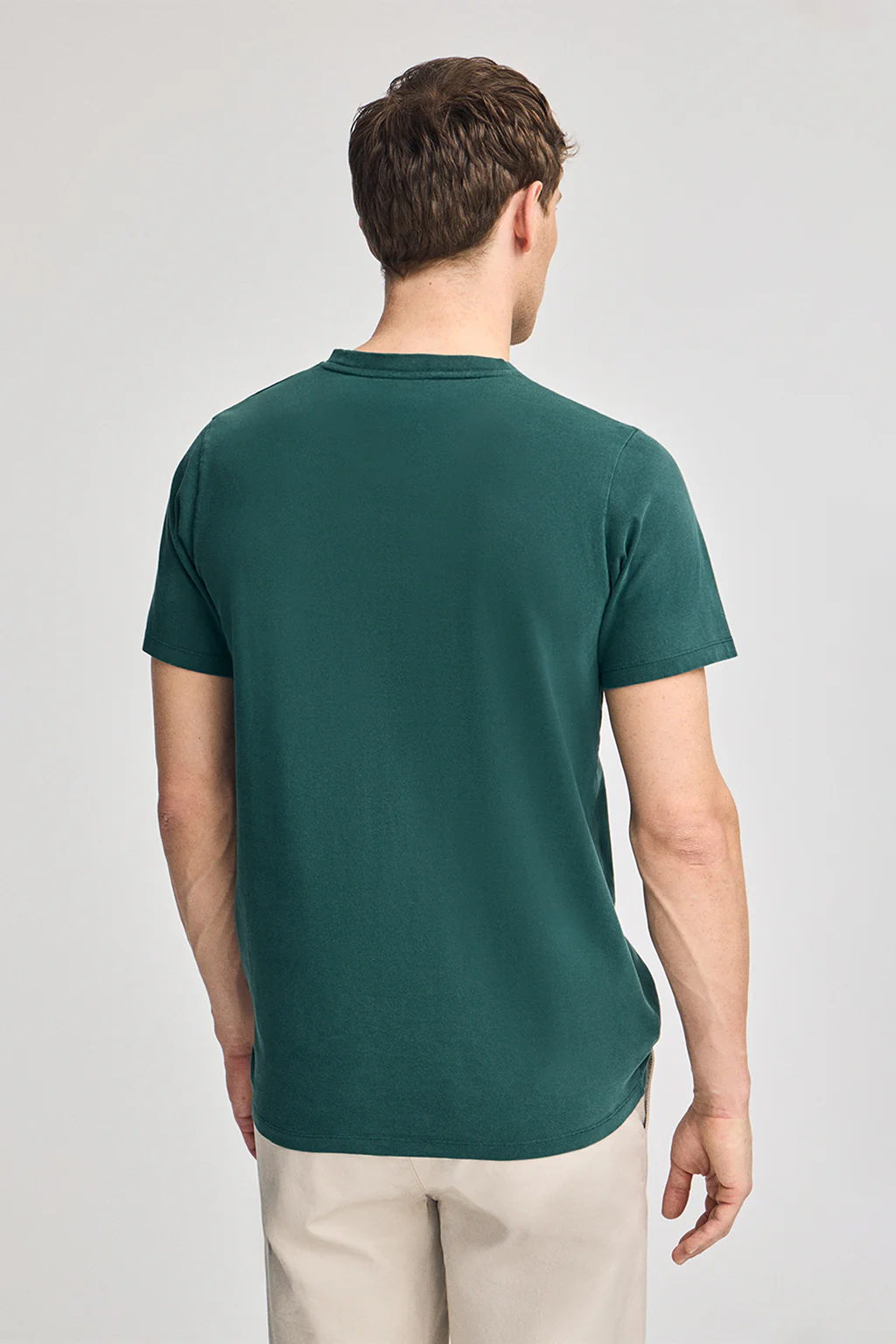 Camiseta verde esmeralda garment dye con detalle Polo Club - Image 2