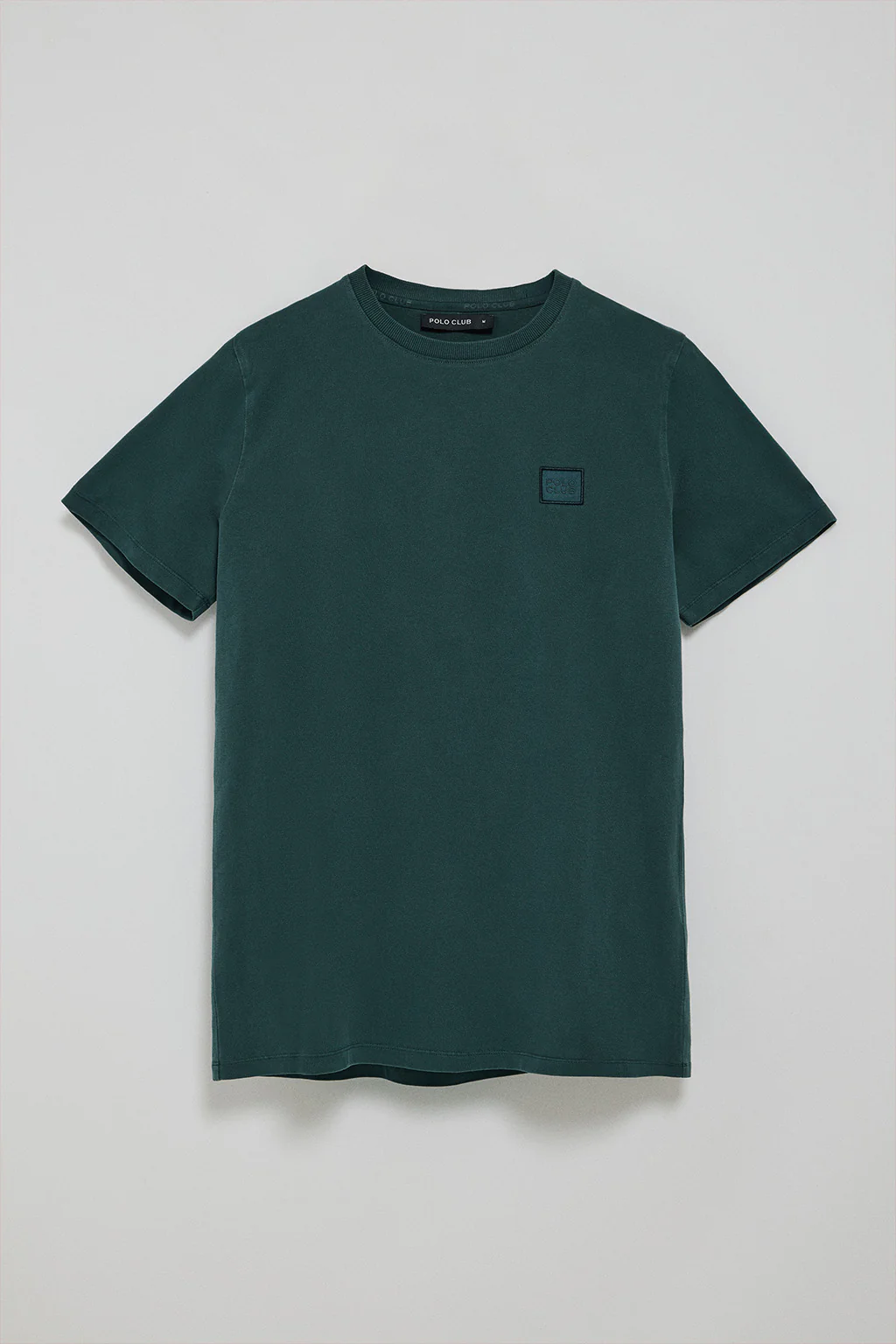 Camiseta verde esmeralda garment dye con detalle Polo Club - Image 5