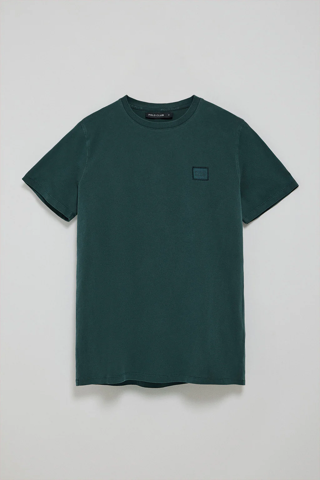 Camiseta verde esmeralda garment dye con detalle Polo Club - Image 9