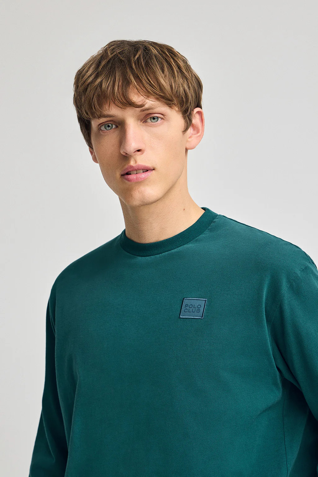 Camiseta verde azulado holgada con detalle Polo Club - Image 3