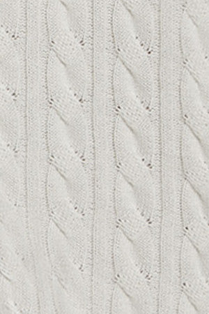 Cárdigan beige corto trenzado abotonado y parche náutico - Image 11