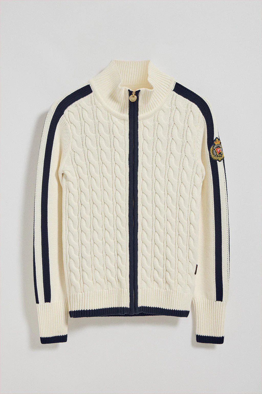 Cárdigan con cremallera beige con parche Nautic Polo Club - Image 8
