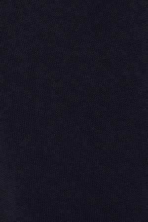Cárdigan azul marino de punto abotonado con cuello pico y logo Rigby Go - Image 8