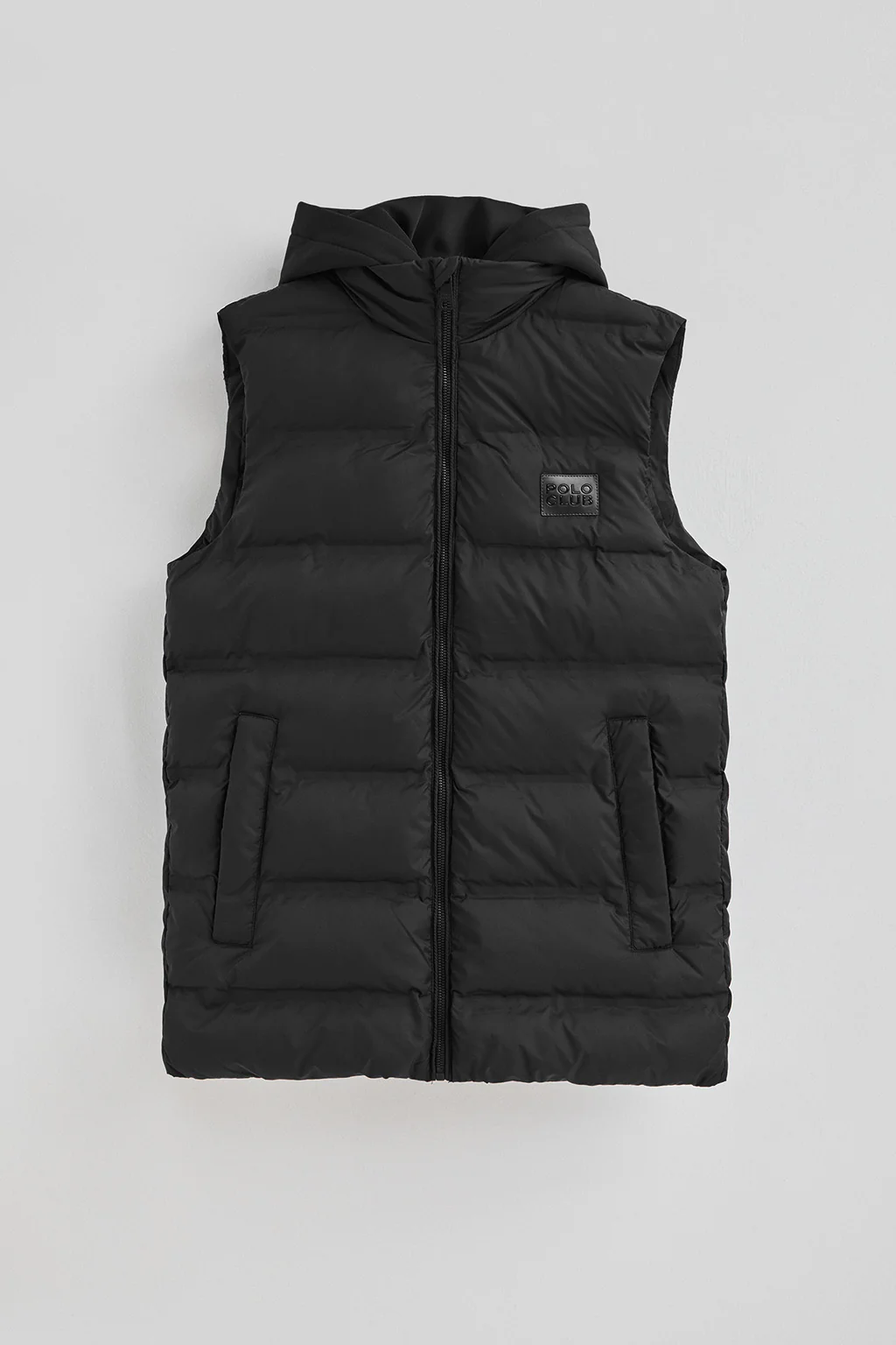Chaleco acolchado negro con logo Polo Club - Image 6
