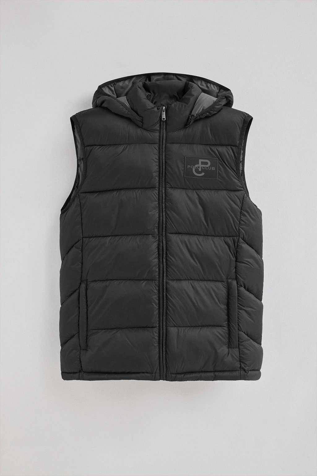 Chaleco ultralight negro con logo Polo Club - Image 10
