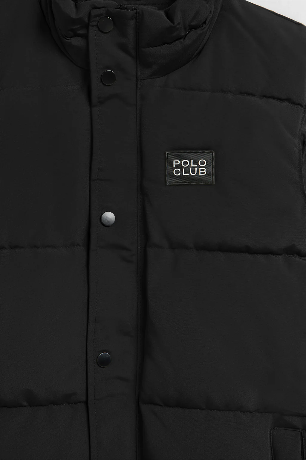 Chaleco negro acolchado con parche engomado Polo Club - Image 8