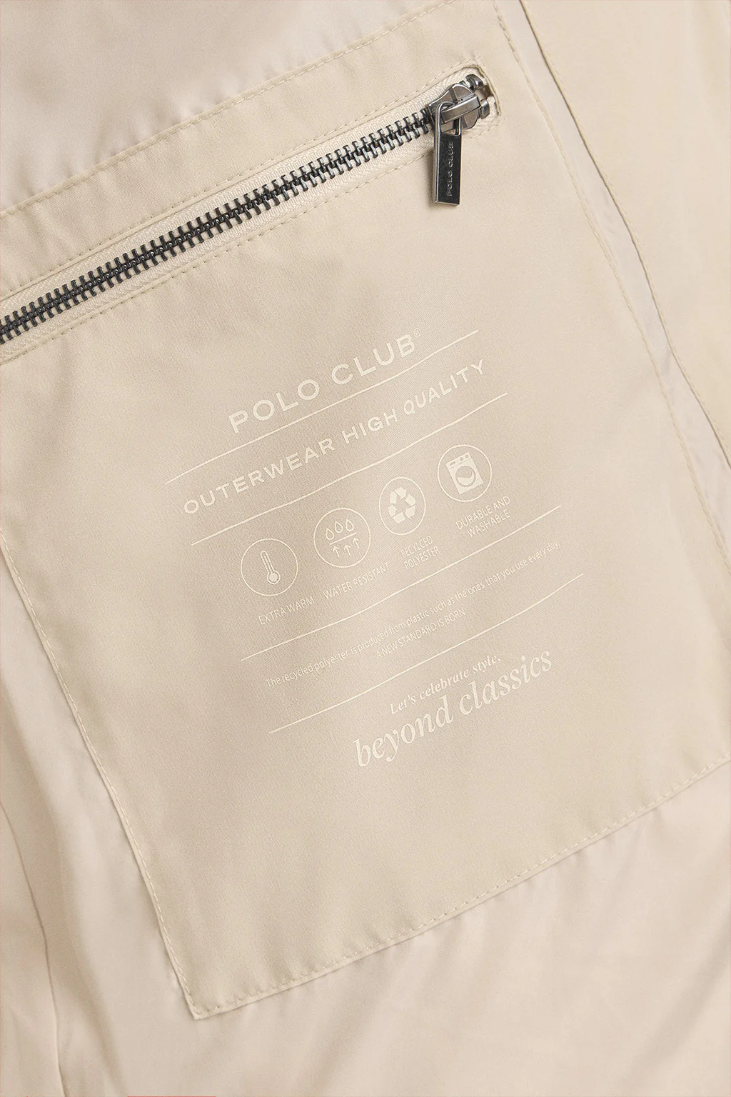 Chaqueta Anne color crudo con logo Polo Club - Image 10