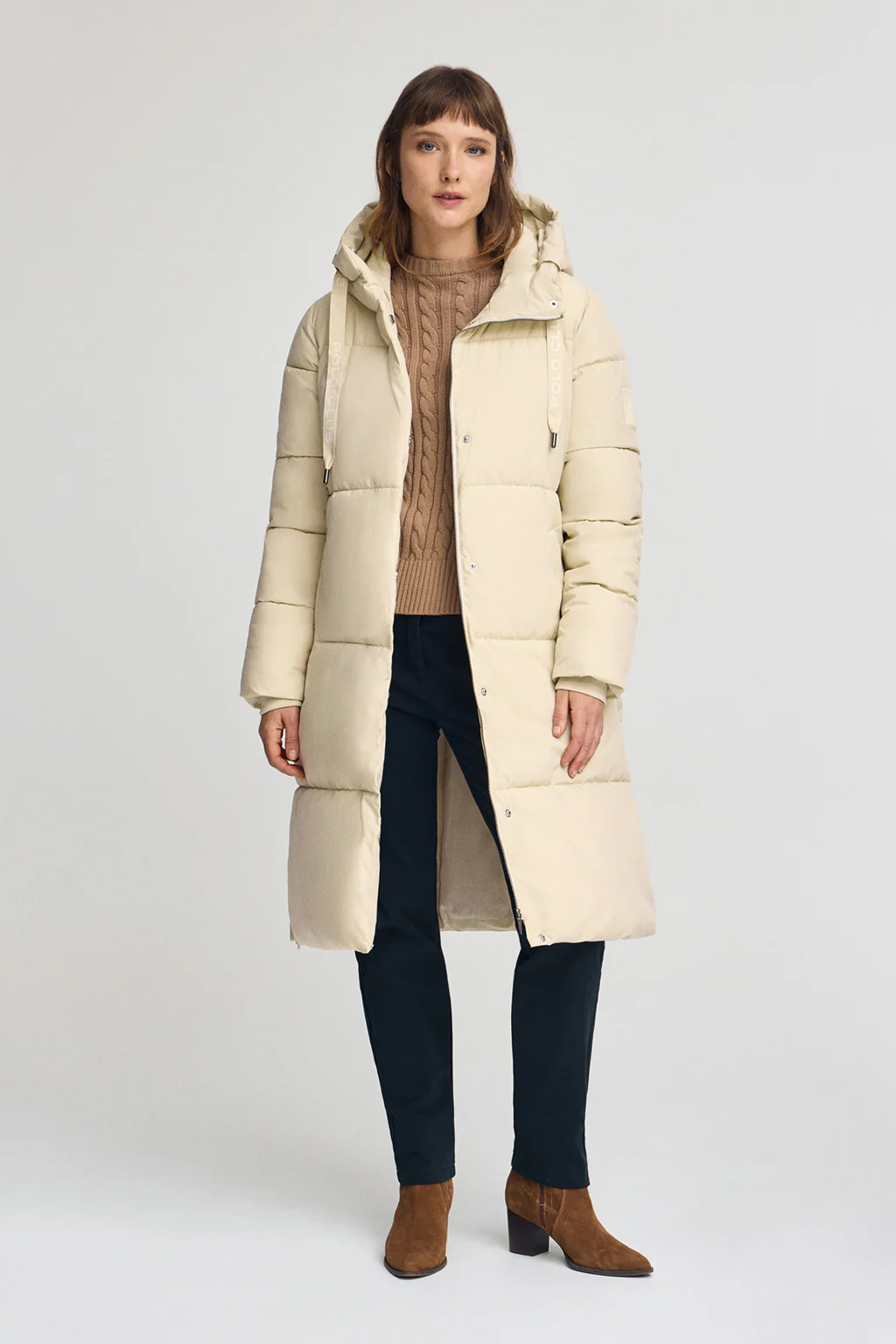 Chaqueta Anne color crudo con logo Polo Club - Image 5